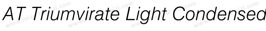 AT Triumvirate Light Condensed字体转换